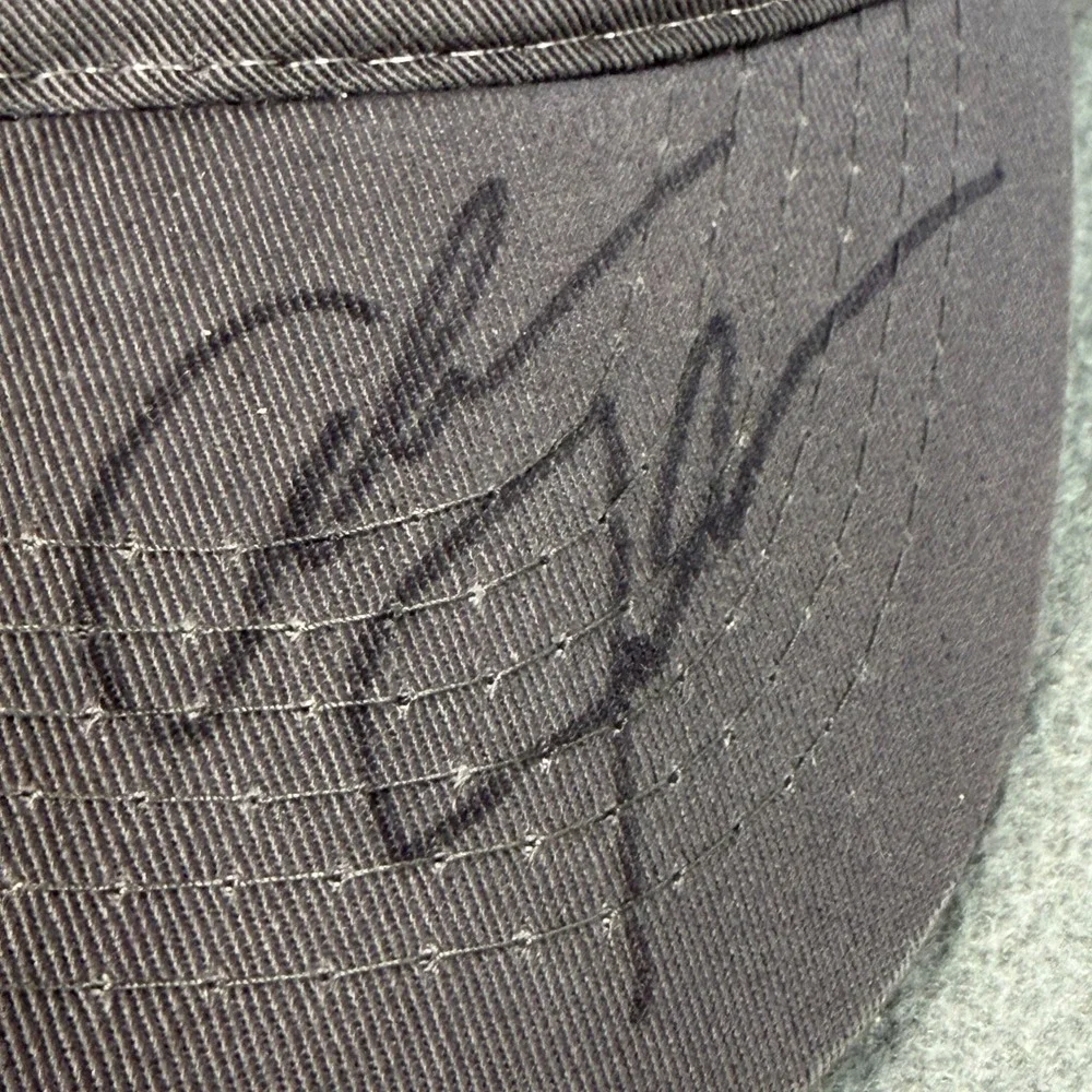 Alan Jackson Signed Gone Country Trucker Hat Grey Teal Outdoor Cap Tour Hat - Picture 2 of 9
